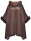 ZLYC Damen Winter Umhang Strickjacke Warm Kunstpelz Mäntel Poncho Cape mit Kapuze(Braun)