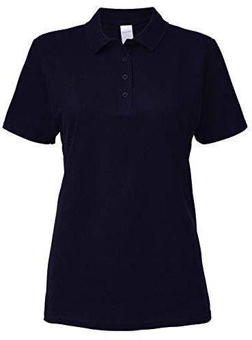 Gildan 64800L Damen Softstyle Doppel-Piqué-Poloshirt, navy, XX-Large