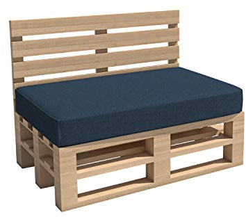 chilly pilley Palettenkissen Gartenkissen Palettenauflage Palettenpolster Indoor Outdoor Waschbar Abnehmbar Sitzkissen Rückenkissen (Sitzkissen 120x80x15, Blau)