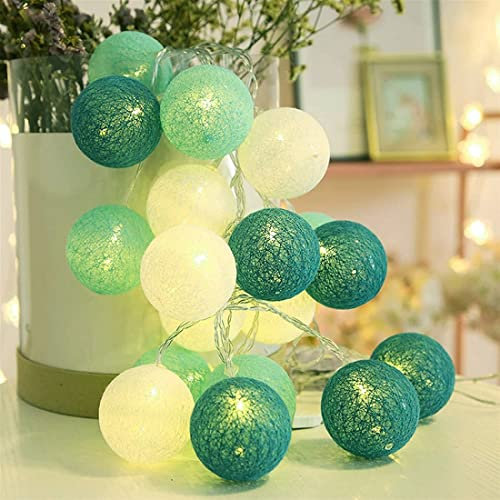 LED Lichterkette Baumwollkugeln Batteriebetrieben, 3,3m 20er Cotton Ball Lichterketten Kugeln Nachtlicht für Weihnachten, Hochzeit, Party, Zimmer, Wohnheim, Innen Deko