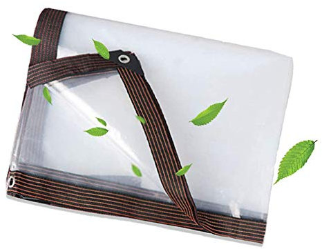 FOGUO Lona De Proteccion Transparente 4x7m, Lona Impermeable Transparente Exterior, Lona para Piscina Rectangular, Resistente A La Intemperie, Hoja De Cubierta De Lona Resistente
