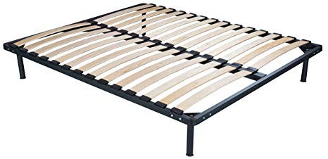 EVERGREENWEB Lattenrost 140x190 cm, Komplett Zerlegbar, Orthopädischer Bettrahmen Mit Holzdauben, Verstärktem Stahlunterbau, Bettgestell Einzubauen
