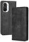 LEYAN Leder Folio Hülle für Xiaomi Poco F3 / Xiaomi Mi 11i 5G, Lederhülle Brieftasche Mit Kartensteckplätzen, Premium Flip PU/TPU Handyhülle Schutzhülle Case Cover mit Ständer Funktion (Schwarz)