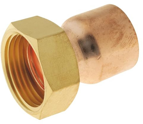 SOMATHERM FOR YOU, Raccord cuivre droit à souder Ø28 avec écrou tournant 26/34 - Sachet de 2 pièces - Idéal pour plomberie et réseaux d'eau sanitaire ou de chauffage