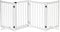 PawHut Freestanding Pet Gate w/ 2 Support Feet for Doorways Stairs White