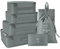 KTMOUW 7 Teilige Kleidertaschen Set Verpackungswürfel Multifunktionale Koffer Organizer Kofferorganizer Urlaub Reise Würfel Packing Cubes Grau