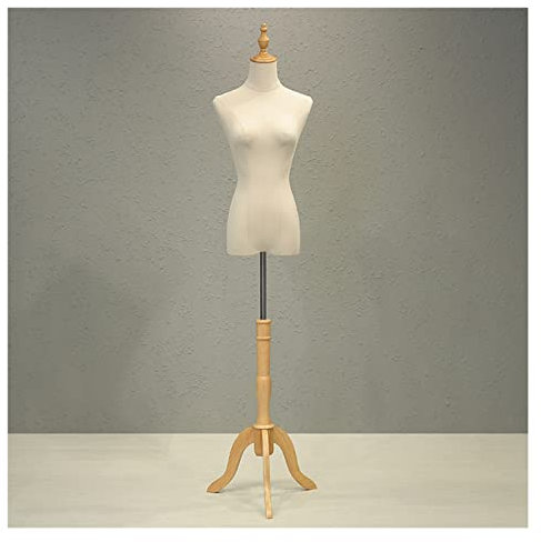 LXLIGHTS Schneiderpuppen Schneiderpuppen Damen Torso, Verstellbare Höhe Halbe Skala Schneiderpuppe Mit Hölzern Base Stand für Schaufenster Im Bekleidungseinzelhandel Schnuller Mannequin, 3 Stilen Basi