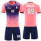Maillot Football Personnalisé Nom Numéro Logo de l'équipe pour Maillot Foot Enfant Homme Maillot de Foot Personnalisé (Rose)