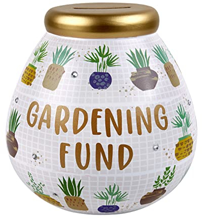 Pot of Dreams Hand Painted Gardening Fund Save And Smash Handcrafted Multicolor Ceramic Money Box Piggy Bank | Perfect Decorative Gift and Saving for Outdoor & Indoor Garden