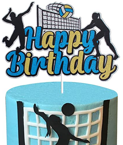 Volleyball Happy Birthday Kuchen Topper Mädchen Strand Volleyball Spieler Kuchen Dekoration Erwachsene Weibliche Sport Thema Geburtstag Party Supplies