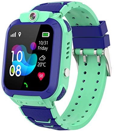 Smartwatch Kinder Telefon,GPS kinder Armband Watch mit Zwei Wege Gespräch Intelligente Uhr Voice Chat SOS Touchscreen Musik Spiel Digitalkamera Wecker Schrittzähler Geschenk für Junge Mädchen Student
