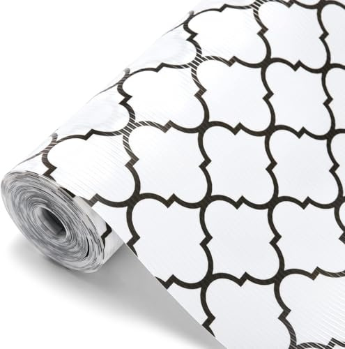 Glotoch 2 Rolls Non Adhesive Shelf Liners for Kitchen Cabinets, Waterprrof Drawer Liners for Kitchen, Non Slip Cabinet Liners for Shelves/Dresser/Fridge/Bathroom, 12 x 20 FT, White