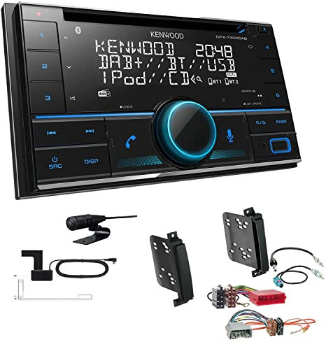 Kenwood DPX-7300DAB 2-DIN Autoradio mit Bluetooth Digitalradio DAB+ USB CD passend für Jeep Grand Cherokee IV ab 2011 schwarz