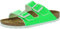 Birkenstock Women's Arizona Sandals, BF Lack Neon Green, 5-5.5