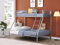 Vente-unique - Lits superposés ELEVATIO IV - 90 et 140 x 190 cm - Acier - Argent - pour Enfant