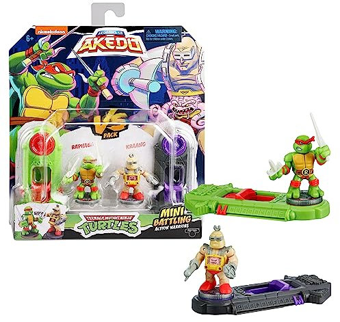 Akedo 15245 Legends of Teenage Mutant Ninja Turtles. Mini Battling Warriors Versus Pack Raphael vs Krang, S