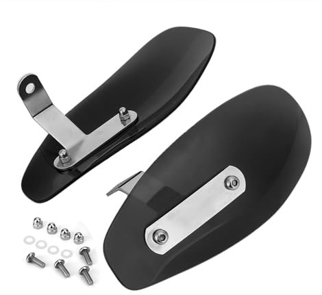 ANKROYU Motorrad Handwindabweiser Motorrad Handwindschutz 10 mm/0,4 Zoll Universal Motorrad Handschutz Windabweiser Schutz passend für Honda(Schwarz)
