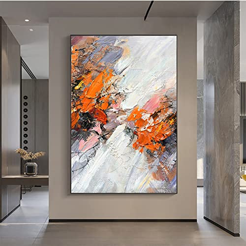 RGVV Gemälde Abstrakt Modern,Handgemaltes Ölgemälde Auf Leinwand Graffiti Art Bilder Original Strukturierte Kunstwerke Rahmenlose Moderne Abstrakte Wandmalerei Für Wohnzimmer Schlafzimmer,50X70Cm(20X