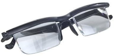 Maximex Seeplus Zoom Lesebrille Schwarz, Verstellbar von +0,5 bis +4 dpt, Lesebrille mit 2,8-fache Vergrößerung, 14,1 x 2,6 x 6,3 cm