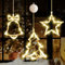 LYUBASA 3 Stück Baum Sterne Glocke Weihnachtsbeleuchtung, 30 Farbige LED Batteriebetriebene mit Saugnäpfe, Warmweiß Lichterkette Innen für Weihnachten Deko, Fenster, Balkon, Party, Hochzeit