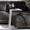 RHEINKANT KÖBES Design Beistelltisch Weiß, Made in Germany, Beistelltisch Couch C Form aus hochwertigem pulverbeschichtetem Stahl. Exklusiver Couchtisch, Sofatisch, Modern, Nachttisch
