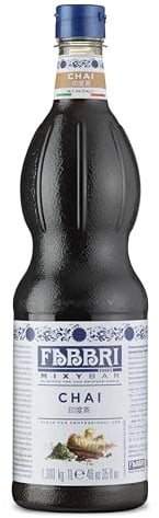 Food-United CHAI-TEE-SIRUP 12x1L FLASCHE | FABBRI Mixybar | Sciroppo Di Tè | Sirup aus Schwarztee Ingwer & Zimt | fabbri 1905 cocktail bar syrop | für Chai-Grog Frühstück Eiscafes Cocktail-Bars (12)