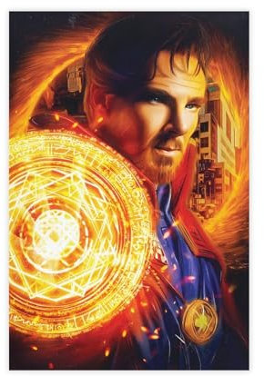 QINQUAN Doctor Strange Filmposter Wandkunst Dekor Druck Leinwand Poster Geschenke für Jungen und Mädchen Wohnzimmer Schlafzimmer Dekor ungerahmt: 30 x 45 cm
