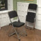 Lvhecforhm 1er Set Klappstuhl mit Rückenlehne, Esszimmerstühle, Küchenstuhl mit Stahlrahmen, Esszimmerstuhl Konferenzstuhl Klappbar, Klappstühle Schwarz Leder, Loungesessel, Modern Freien Klappstühle