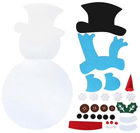 GLOGLOW Lustige Kindergeschenke Schneemann aus Filz abnehmbar Weihnachtsdekoration Spiele for Kinder und Familien Winterfestlichkeiten Dekoration