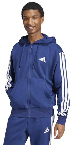 Adidas Herren Essential Three Stripes Fleece Zipper Hoodie