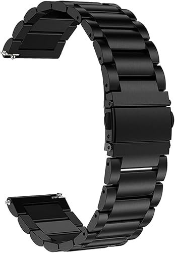 Bracelet de rechange en acier inoxydable de 20 mm compatible avec Huawei Watch GT 2 42 mm pour homme et femme