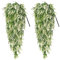 TianWlio Künstliche Hängepflanze Efeupflanze gefälschter 2pc Lavendel Wandbehang Blumendekoration Simulation falsche Rattan Rebe grüne Wand Weg Blatt Plastikpflanzen für Indoor (White, One Size)