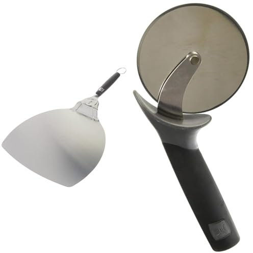 Weber® Pizzaheber, Pizzaschaufel, Pizzaschieber & 6690 Original Pizzaschneider, Pizzaroller, Pizzamesser, ergonomischer Griff