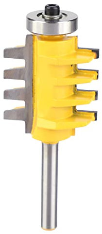 TANIQIACa 1/4 Shank Router Bit Finger Joint Tenon Woodworking Milling Cutter, Industrial Grade Micro Grain Carbide for Durable Edge Joining