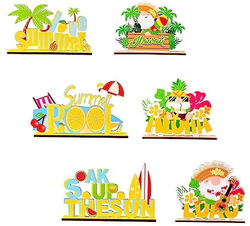 Alipis Hawaiian Wood Sign Hawaiian Party Decorations Backdrop Home Decor Creative Letter Shape