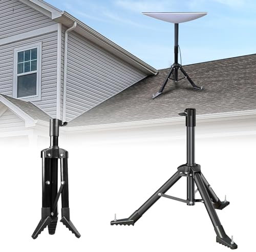 Foldable Tripod Mount for Starlink V2 and V1, Portable Tripod Starlink Mount Bracket, Adjustable Height Heavy Steel Tripod Stand for Starlink Outdoor Pivot Mount, Starlink Satellite Antenna Mounting