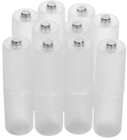 jojofuny 10pcs Aaa to Aa Battery Adapter Converter Sleeves Compact Battery Holders for Electronics Devices Portable Conversion Tubes Suitable for Remote Controls and Small Appliances