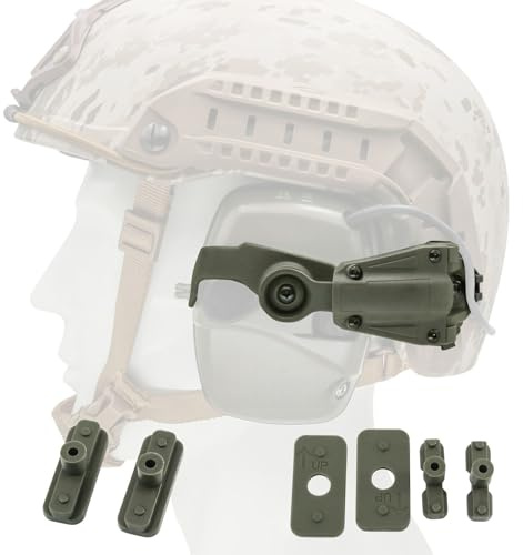 Taktischer Helm ARC Track Adapter für taktische elektronische Schießen, Ohrenschützer, kompatibel mit Howard Leight Impact Sport Headset