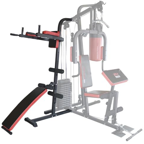 Hansson Sports® Frei erweiterbar Kraftstation Multistation Fitnessstation Home Gym 65 kg Gewichten (C: Sit Up Bank)