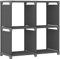 Baziroo Wohnzimmer Bücherregal Würfel-Regal 4 Fächer Grau 69x30x72,5 cm Stoff Sideboard Arbeitszimmer Würfelschrank Vitrinenschrank Arbeitszimmer Möbel Büro-Regale Würfelregal Organizer Regalwürfel
