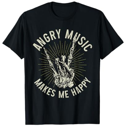 Angry Music Metal Head Metal Fan Funny Metalhead T-Shirt
