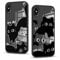 Phoona 2 packs Phone Case for iPhone X 5,8'', Cat Pattern with Cute Clear Transparent Aesthetics Design Cover, Soft Shockproof Protective Bumper Slim Funda for Women Girls, 01