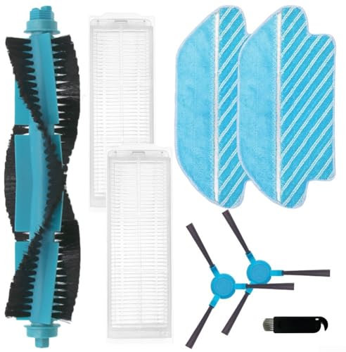 8 Piezas De Repuesto Para Cecotec Para Conga 3290 3390 3490 3590 3690 3790 3890 Aspiradoras Robot, Incluye 1 Cepillo Principal, 2 Filtros Hepa, 2 PañOs De Fregona, 2 Cepillos Laterales
