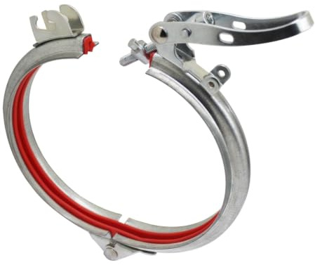 Abrazadera ducto aire cierre union tubos acero inoxidable para tubo de escape inox tubería abrazadera de liberación rápida metálica cierre ballesta para bidón con tapa (ID220mm)