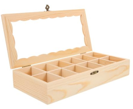 DIYEAH Kleine Holzbox Mit Deckel Kunst Aufbewahrungsbox Für DIY Für Büro Schlafzimmer Und Wohnzimmer Zur Individuellen Gestaltung