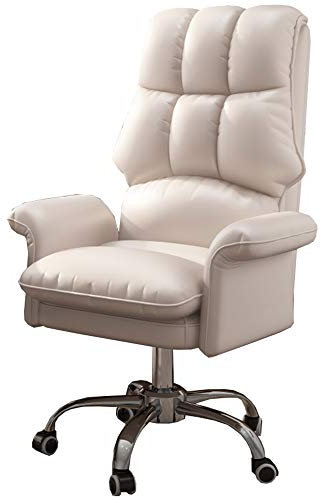 Chaises de bureau Office Chair with Footrest, 90-145° Adjustable Ergonomic Office Gaming Chair with Wide Seat, High Back Executive Office Chair Big and Tall 500lbs Capacity Fauteuil de Bureau(Beige)