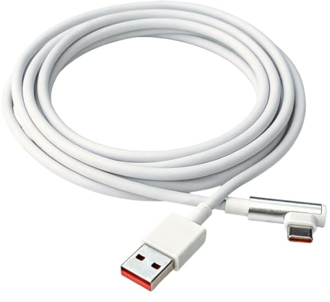 CanQuanSWZX USB C Kabel 120W 6A, Schnellladekabel mit 90 Grad Winkel, 1,8 Meter Länge, TurboCharge Kompatibel mit 120W Schnellladung, Für Geräte mit USB Type C Anschluss