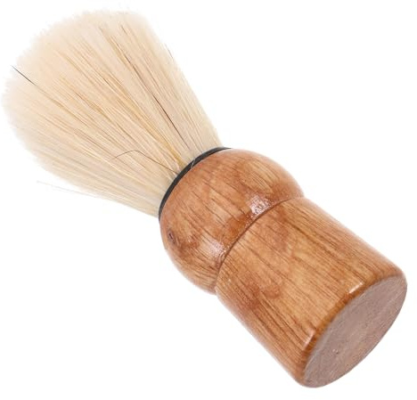 OUNONA Vintage Bartpinsel mit Wildschweinborsten und Holzgriff Kompakter Langlebiger Rasierpinsel für Männer für Reisen und Präzises Auftragen von Rasierschaum Einfach zu Reinigen