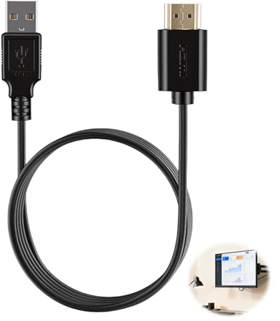 USB to HDMI Adapter Cable, USB 2.0 to HDMI Charging Cable, Male Power Supply Cord 0.5M Copper Charging Cable for HDMI Devices Power Supply Only, Equipment Charging Use Not for Data Transmission