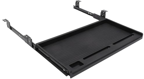 GARVALON Cajón Debajo de la Mesa con Bandeja para Teclado deslizable de Material PP, Soporte para Oficina con diseño de extracción fácil y Almacenamiento Funcional